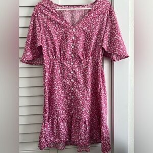 SHEIN Pink Floral Blouse